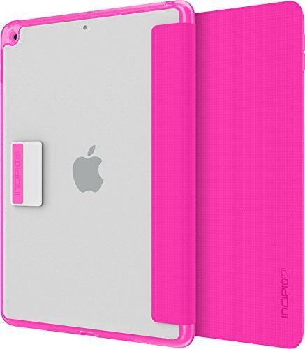 Incipio Octane Pure Folio Case Stand for iPad 9.7 (2017/2018 Model) - Clear Pink | Slim Protective Cover with Kickstand for Reading & Watching Videos