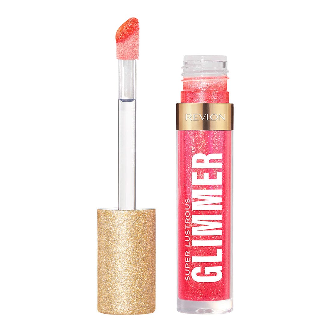Revlon Super Lustrous Glimmer Gloss - Haute Honey Shine, 3.8ml - Hydrating Lip Gloss for Everyday Wear & Special Occasions