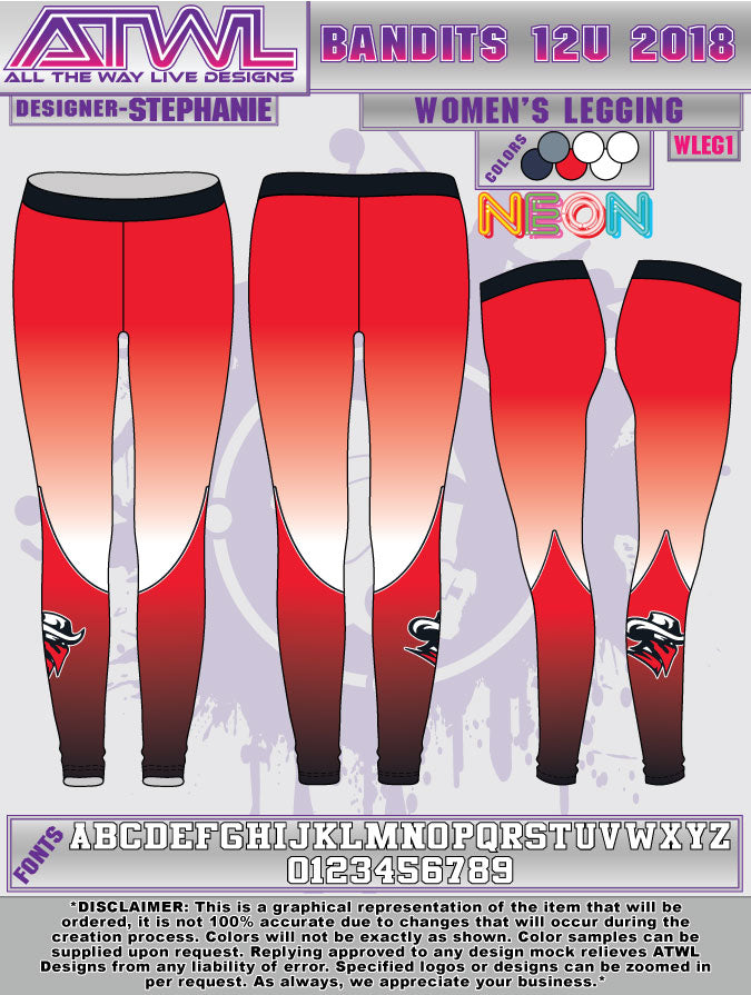 Bandits 12U Legging - High Waist Yoga Pants for Women, Breathable Workout Leggings with Pockets - Perfect for Gym, Running, Yoga & Everyday Wear