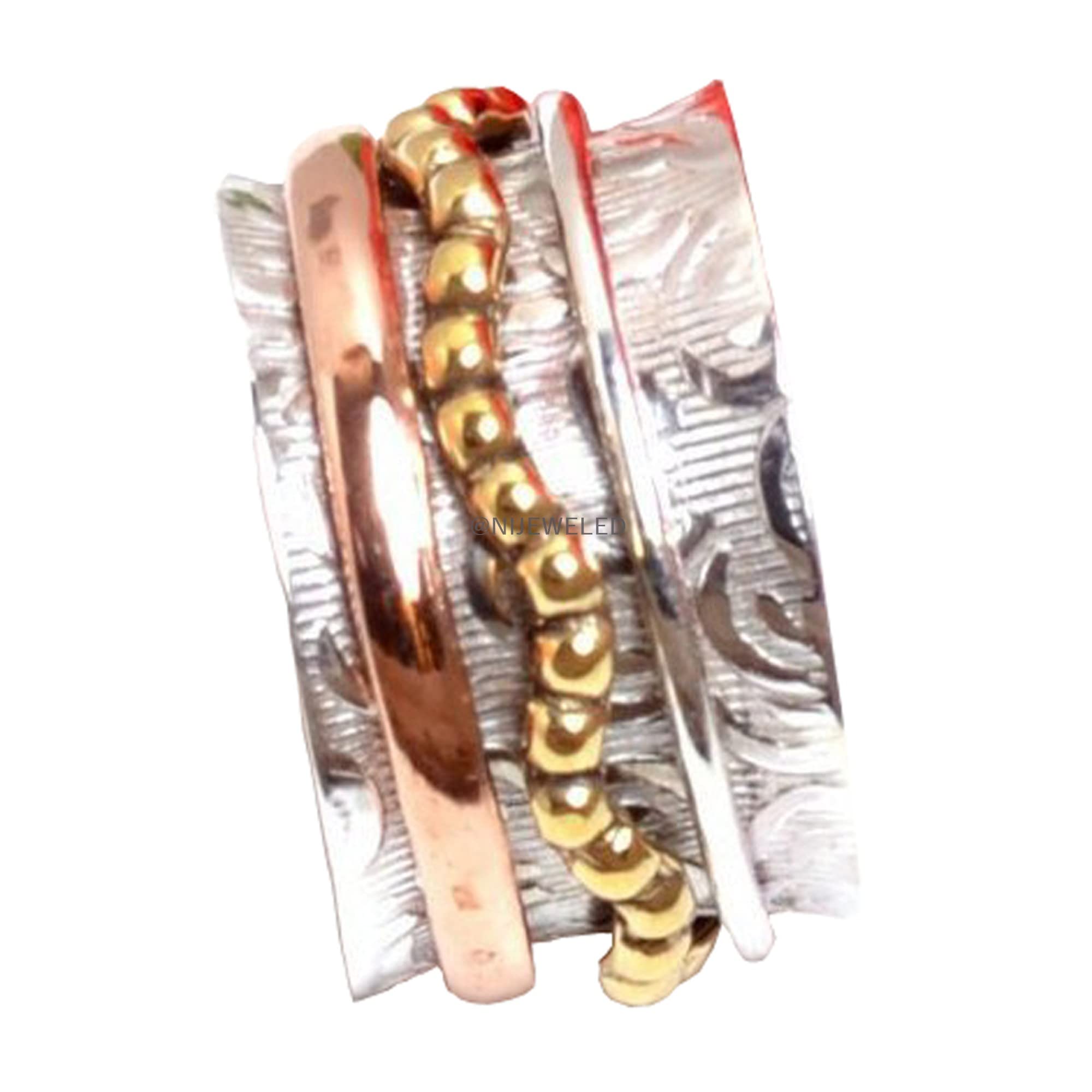 Elegant 925 Sterling Silver Spinner Ring for Women - Stress Relief Anxiety Ring, Meditation Jewelry, Unique Christmas Gift for Her - Perfect for Relaxation, Focus & Everyday Wear