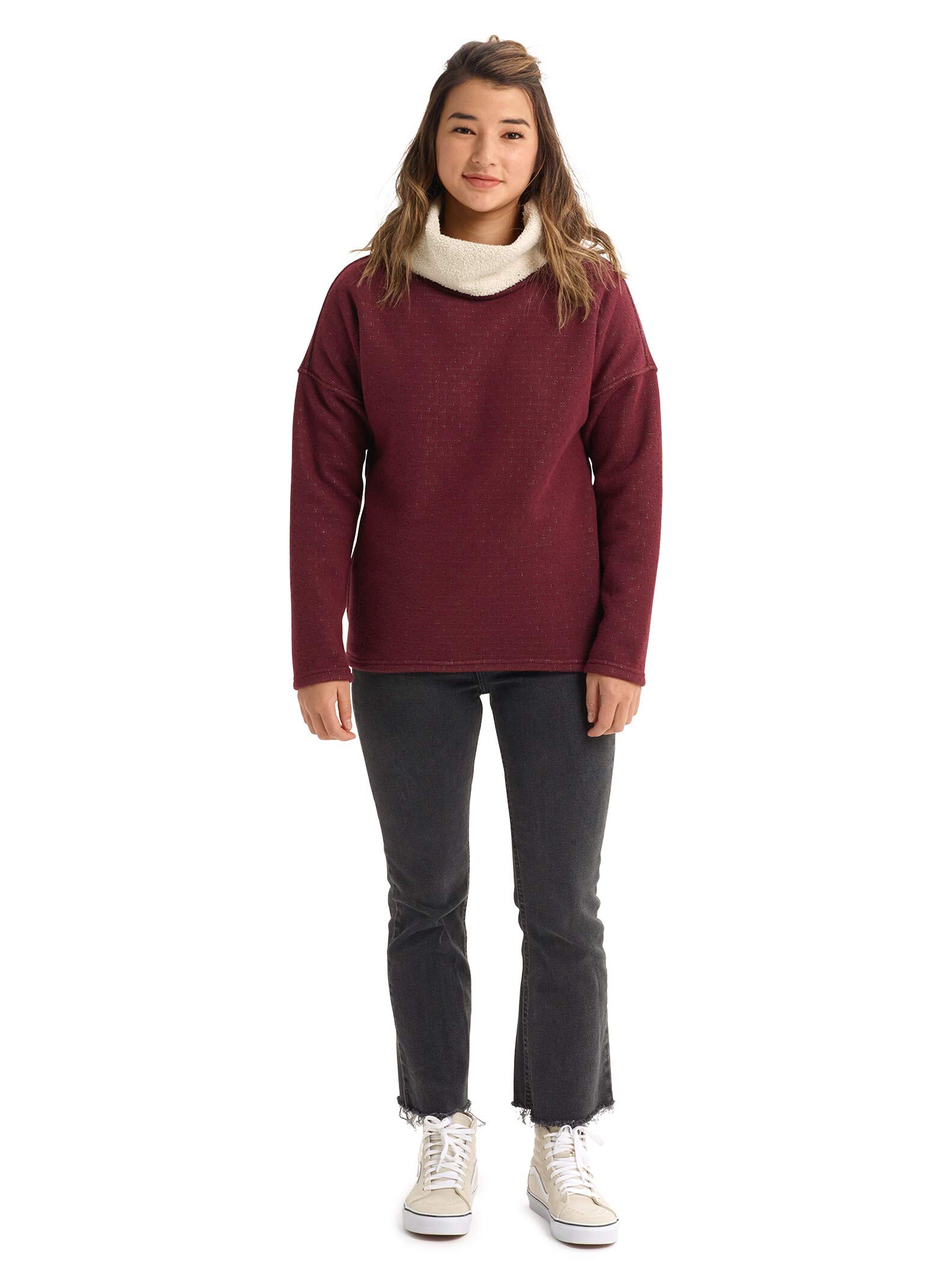 Burton Women's Ellmore Premium Pullover Fleece Jacket - Warm Winter Layering for Skiing, Hiking & Outdoor Activities
