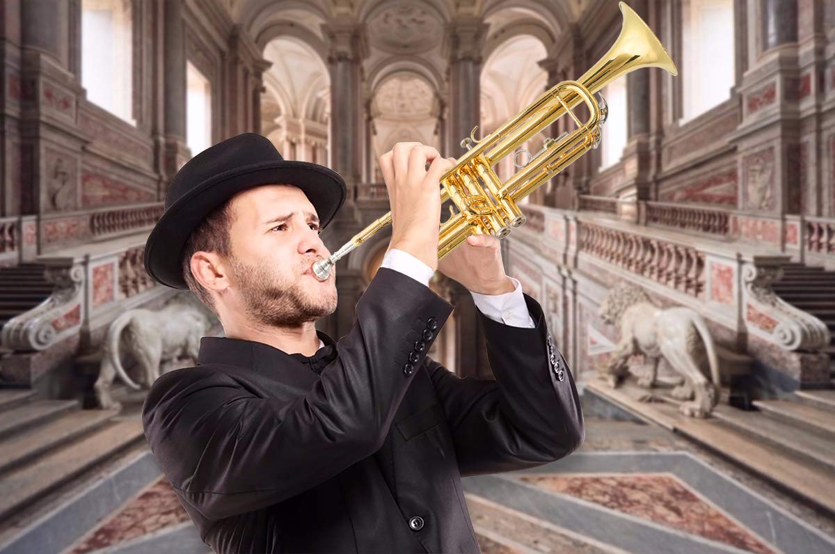 EASTROCK Bb Trumpet Gold - Professional Standard Brass Trumpet Set with 7C Mouthpiece, Carrying Case, Gloves & Cleaning Kit - Perfect for Beginners, Students & Band Performances