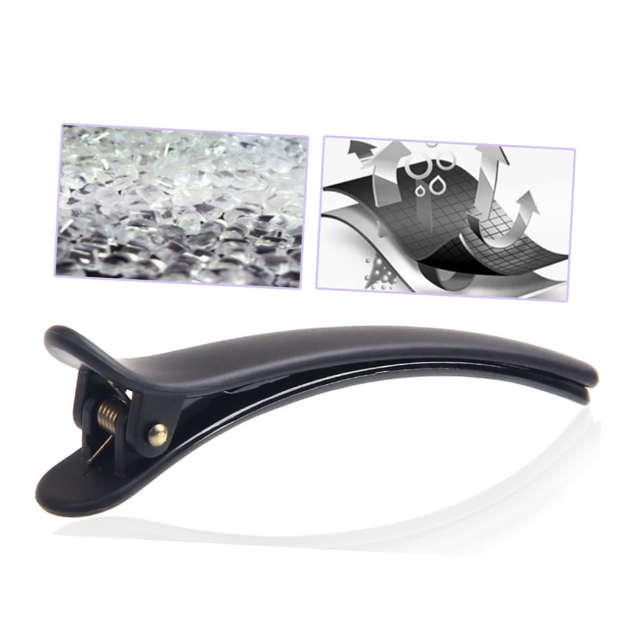 KALLORY 12pcs Black Hair Clips for Women - Small Hair Barrettes & Clamps for Styling, Hairpins & Headgear - Perfect for Updos, Ponytails & Everyday Hairstyles