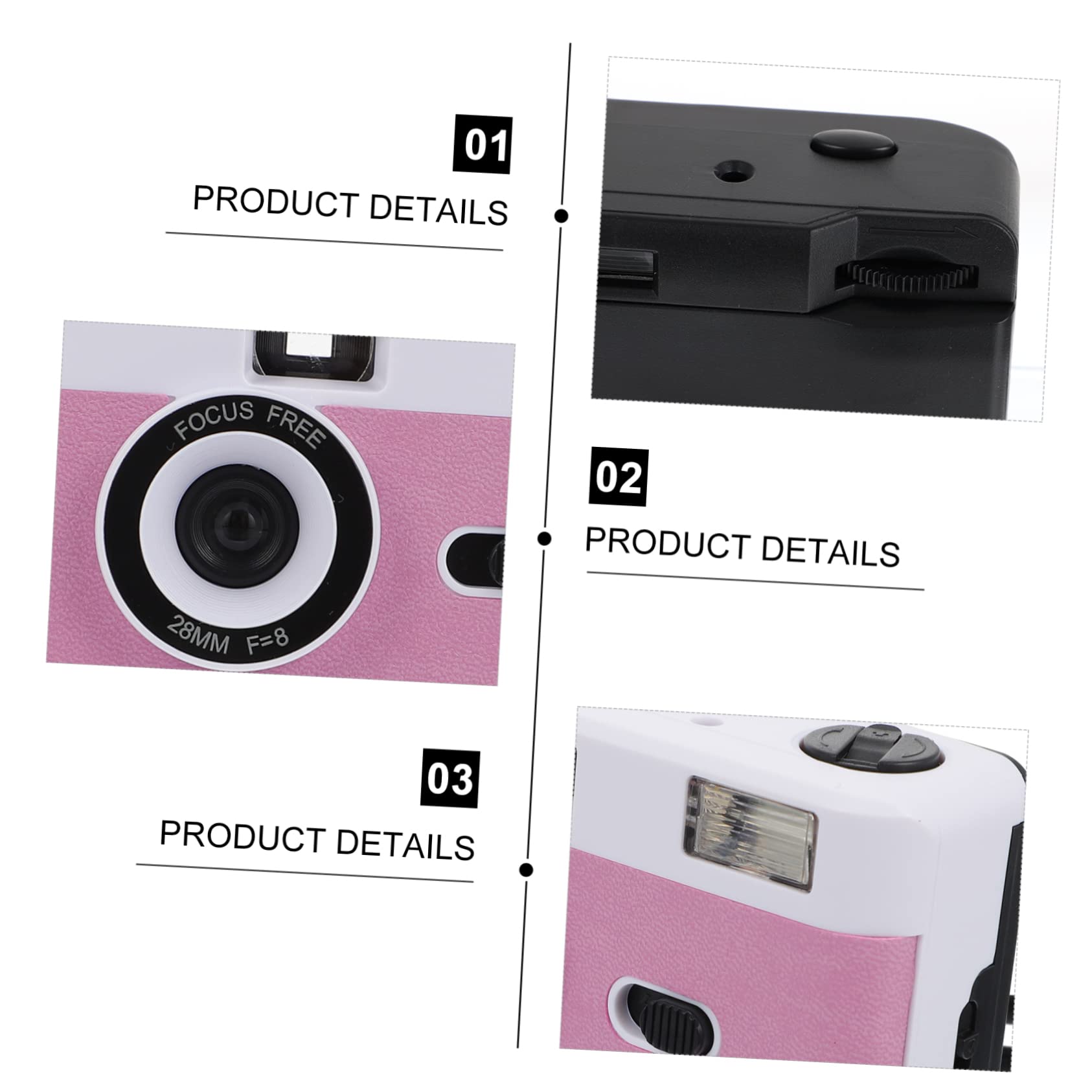 Vintage 35mm Film Camera with Built-in Flash - 3 Pack Reusable Plastic Retro Camera, No Battery Required - Perfect for Travel, Parties & Vintage Photography