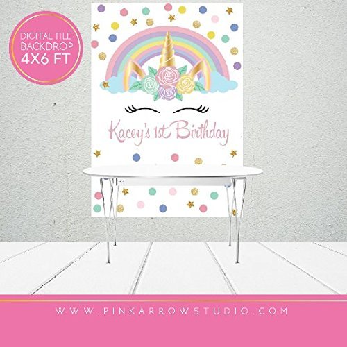 Personalized Unicorn Backdrop for Birthday Party Decorations | Magical Unicorn Head Wall Hanging | Perfect for Kids Room, Baby Shower & Themed Celebrations