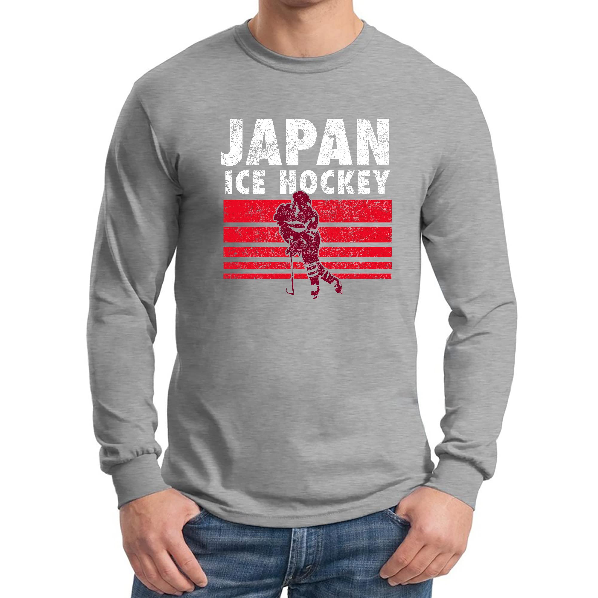 Men's Ice Hockey Long Sleeve Performance Shirt - Breathable Moisture-Wicking Jersey for Winter Sports & Outdoor Training - Perfect for Hockey Games, Rink Practice & Cold Weather Workouts