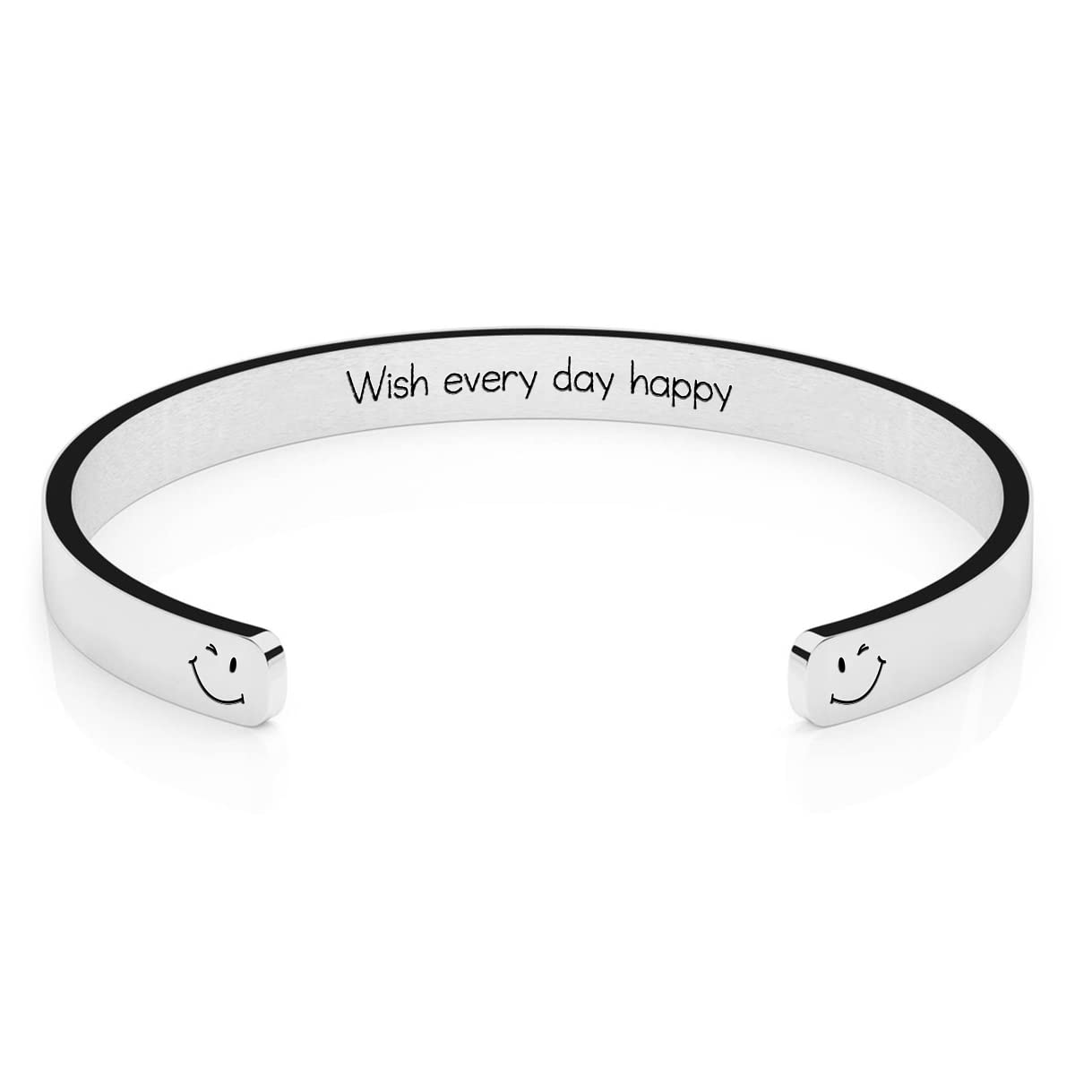 Personalized Cuff Bracelets for Women - Custom Inspirational Jewelry Gifts for Her, Girls, Wife, Best Friend - Encouragement, Birthday, Friendship Mantra Bangle - Perfect for Daily Wear, Special Occasions & Gift Giving