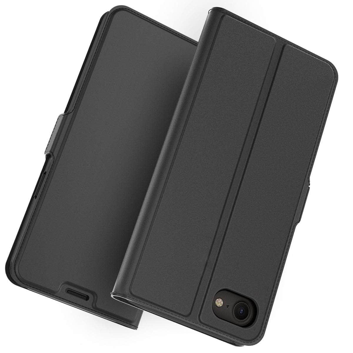 iPhone SE 2020 Case - PU Leather Flip Stand Wallet Cover with Shockproof Protection | Perfect for Everyday Use, Travel & Business Meetings