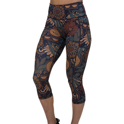 Wanderlust Yoga Leggings for Women - High Waisted Stretchy Workout Pants - Perfect for Gym, Running, Travel & Lounge