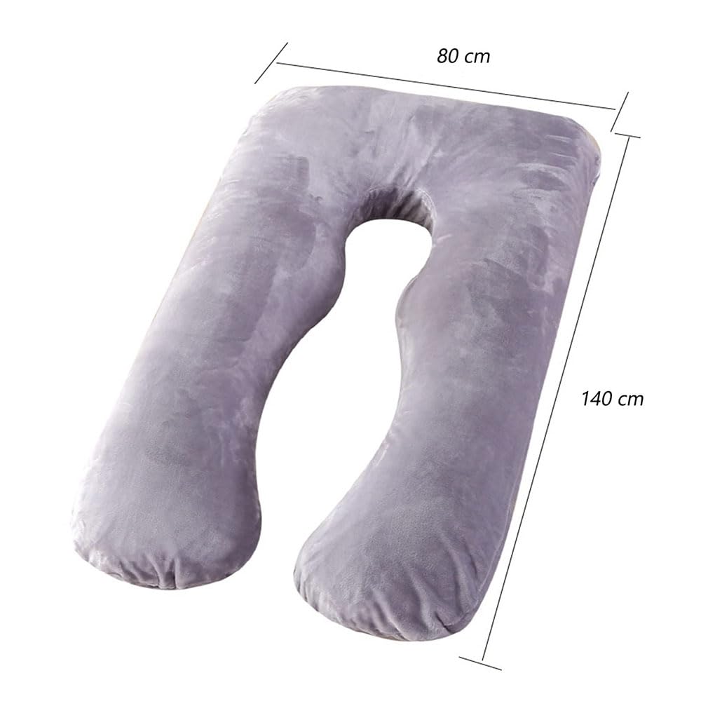 U-Shaped Maternity Pillow for Pregnancy Support - Hypoallergenic Full Body Pillow for Waist, Leg, Belly & Neck Relief (170x80cm) - Perfect for Sleeping Comfort During Pregnancy & Postpartum Recovery