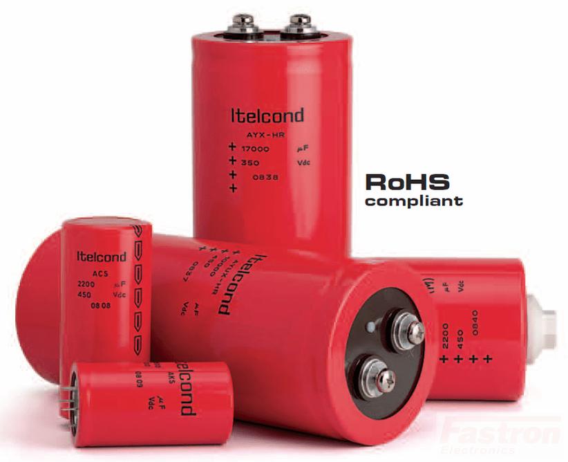 AYUX HR103X160DC1 10,000uF 160V Electrolytic Power Capacitor with Stud - 76x105mm, 85°C, 10,000 Hours Life, ±10% to +30% Tolerance - Ideal for Power Supplies, Motor Drives, and Industrial Equipment