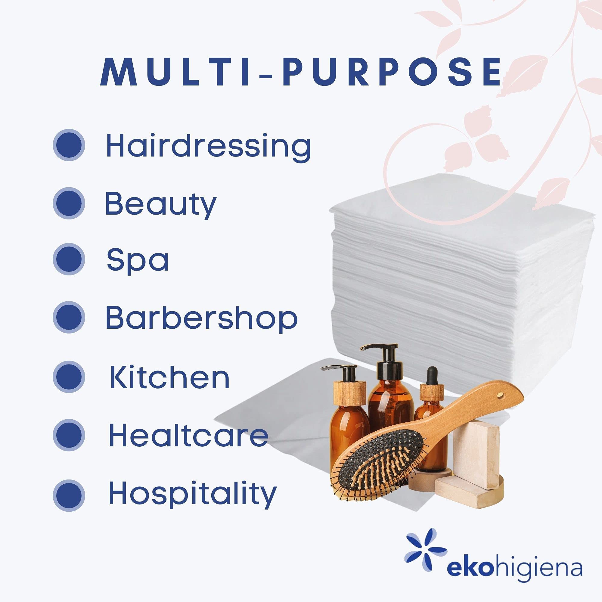 EKO Higiena Disposable Cellulose Hairdressing Towels 320 Roll - Salon Grade Disposable Face Cloths & Barber Towels for Professional Use - Perfect for Hair Salons, Spas, and Personal Grooming