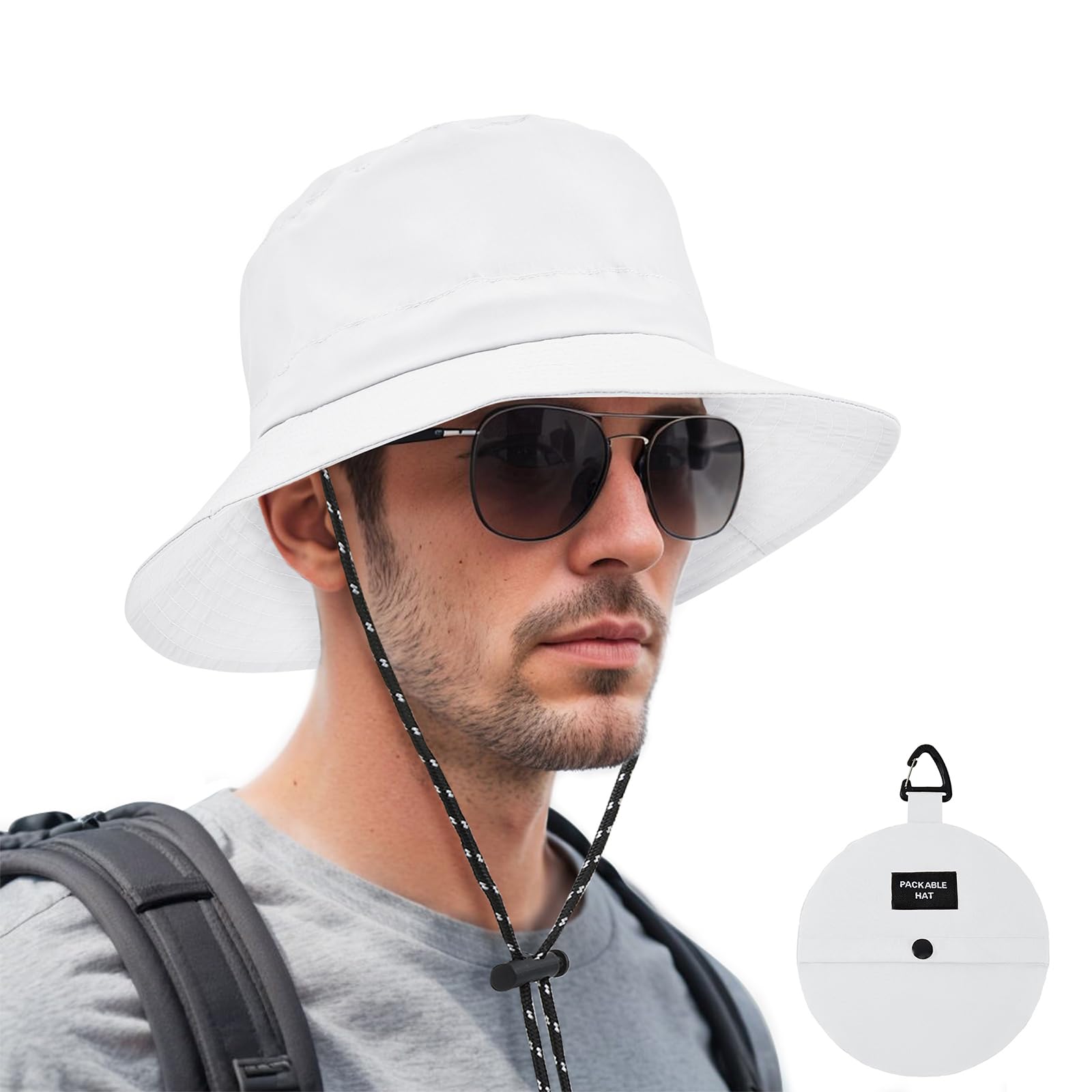 Waterproof Bucket Hat for Women & Men - Wide Brim Sun Hat Foldable for Hiking, Fishing, Beach & Safari | UV Protection Outdoor Boonie Hat for Travel & Summer Activities