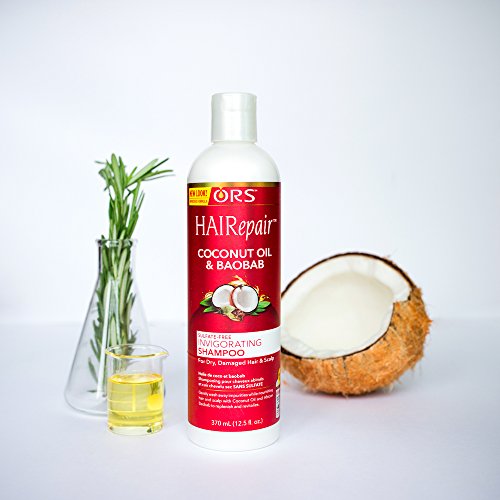 ORS HAIRepair Sulfate-Free Shampoo & Conditioner Set with Coconut Oil & Baobab - Restorative Hair Care Bundle for Dry, Damaged Hair - Deep Moisturizing Treatment for Daily Use at Home or Salon