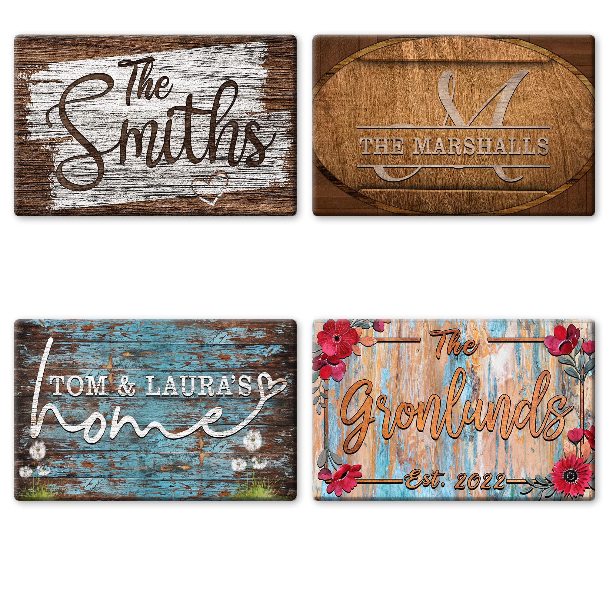 Custom Personalized Welcome Mat with Family Name - Non-Slip Rubber Doormat for Front Door Entrance - Elegant Home Decor Indoor Floor Mat - Perfect Housewarming Gift for Family & Friends (Great for Holidays, Birthdays & New Home Decor)