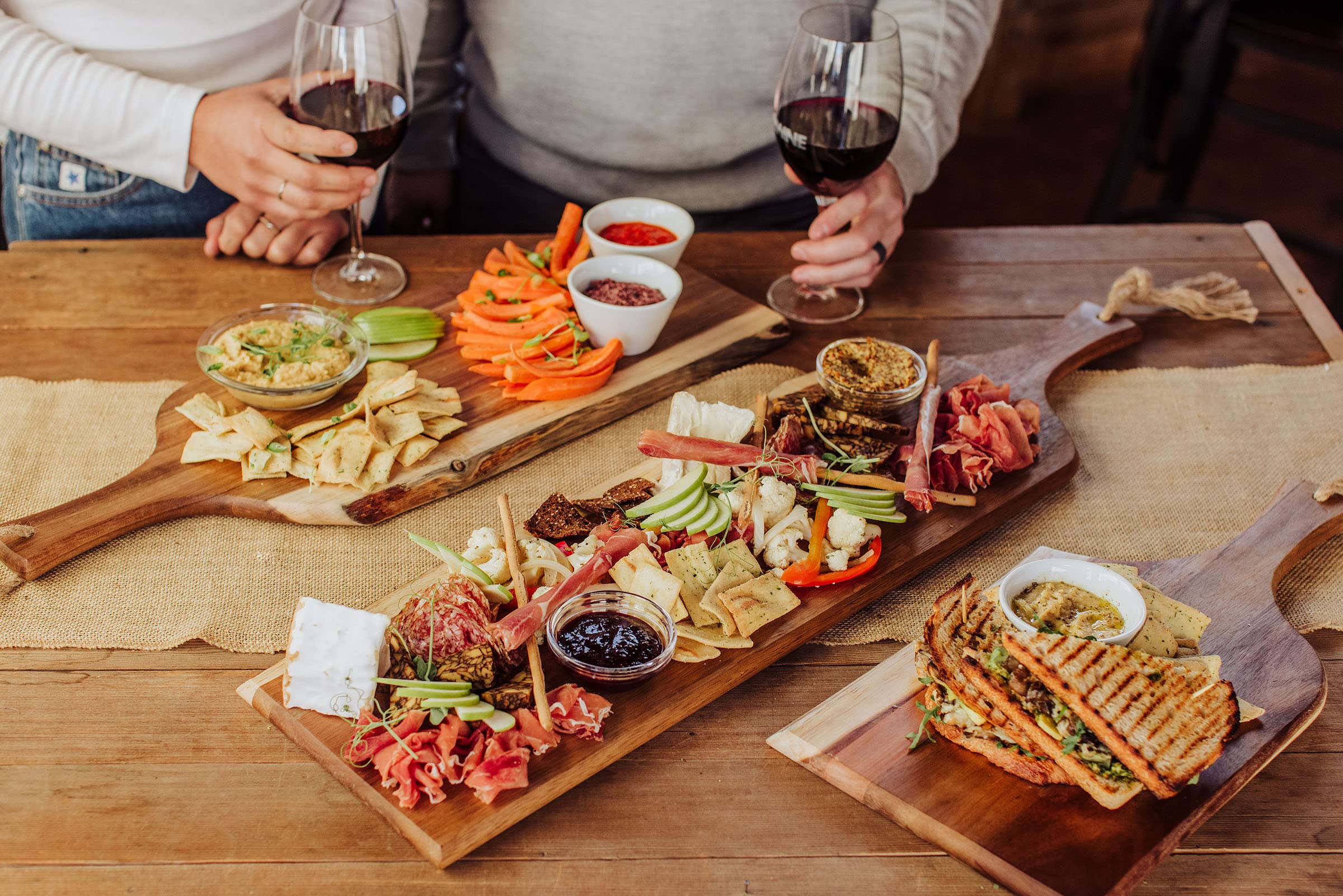 Premium Acacia Wood Charcuterie Board Set - 3 Sizes (18