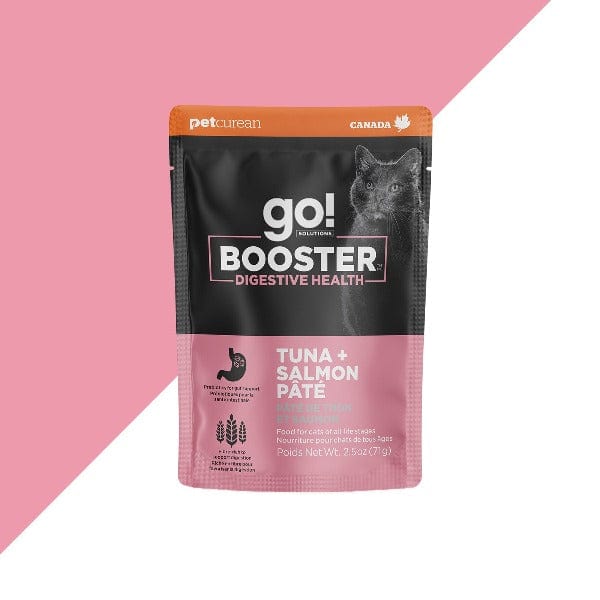 Premium Go! Solutions Booster Digestive Health Wet Cat Food - Tuna & Salmon Pate for Sensitive Stomach | Supports Digestion & Nutrient Absorption | Ideal for Indoor Cats & Kittens with Food Sensitivities