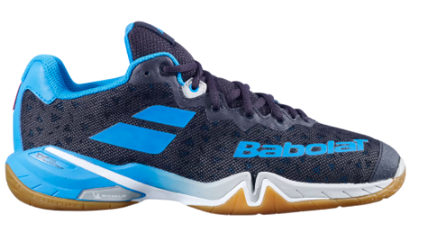Babolat Shadow Tour Men's Indoor Court Shoes - Black/Blue | Lightweight Tennis Shoes for Men | Perfect for Indoor Courts & Badminton