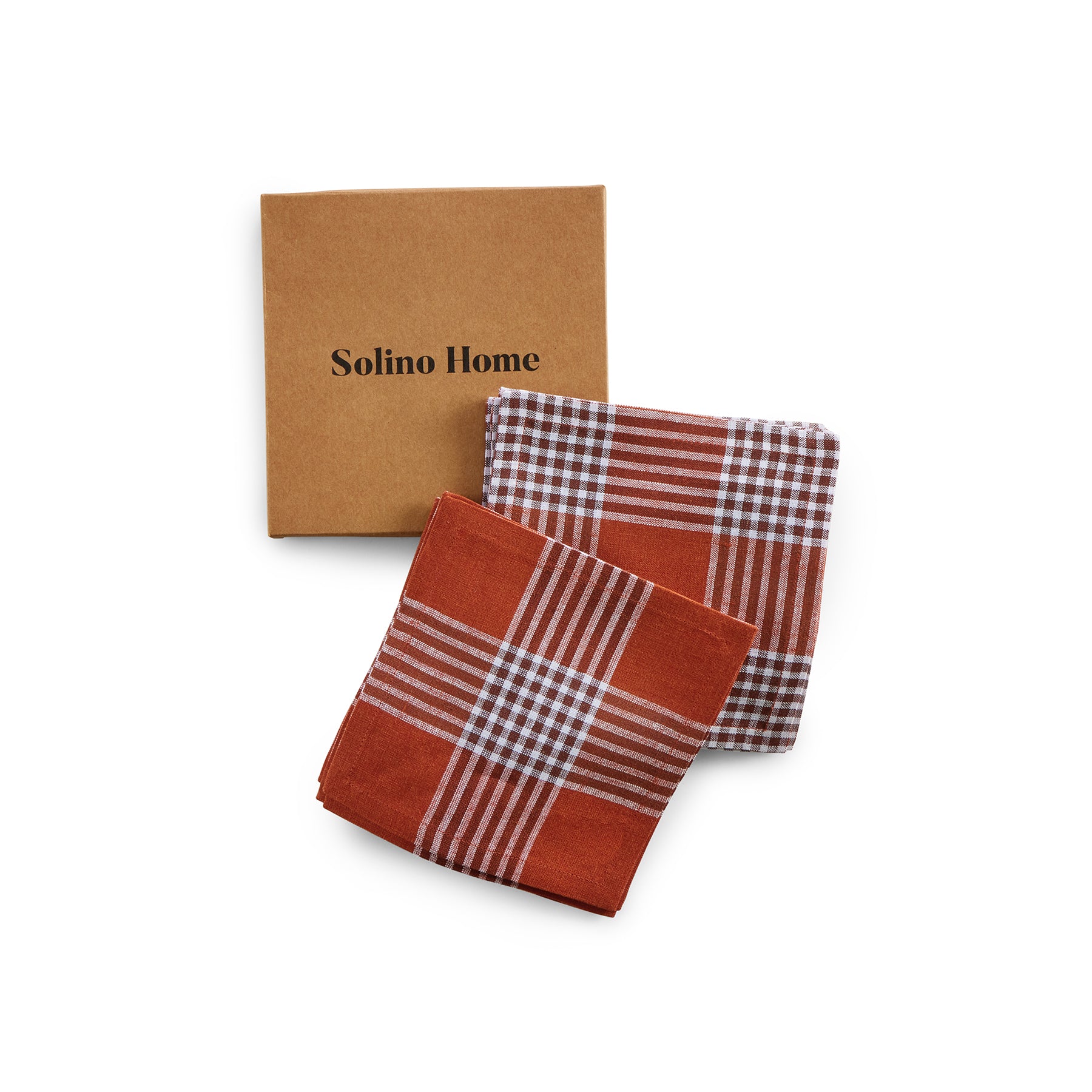 Premium Glen Check Cocktail Napkins - Set of 12 Elegant Bar Accessories for Parties, Weddings & Home Entertaining
