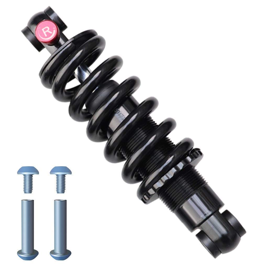 TYXTYX MTB Rear Shock Absorber - 125/150/165/190mm Adjustable Spring Suspension for XC Soft Tail Electric Scooters & Folding Bikes - Damping Adjustment Function (2000 Lbs Capacity, 150mm Travel) - Perfect for Mountain Biking, Commuting & Off-Road Adventures