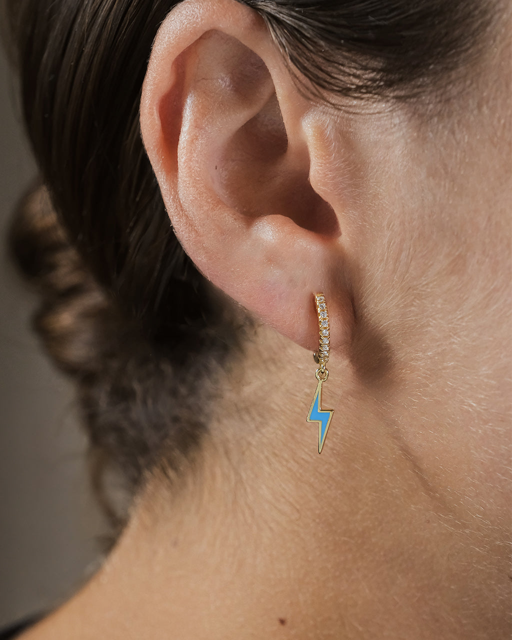 Stylish Lightning Bolt Charm Hoop Earrings for Women - Sterling Silver Dangle Earrings - Perfect for Everyday Wear, Parties & Gifts