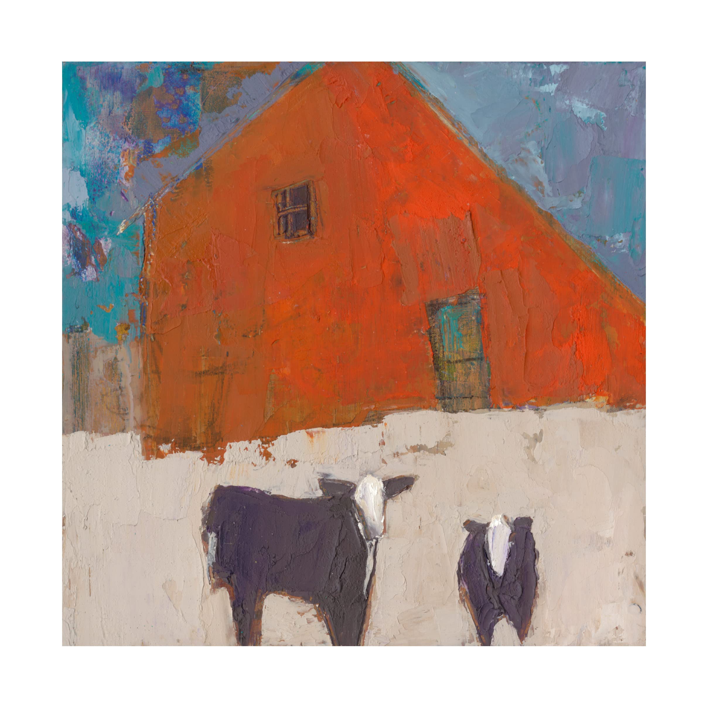 Trademark Fine Art 'Hazel Barn' Canvas Wall Art by Sue Jachimiec - Rustic Farmhouse Decor for Living Room, Bedroom & Office