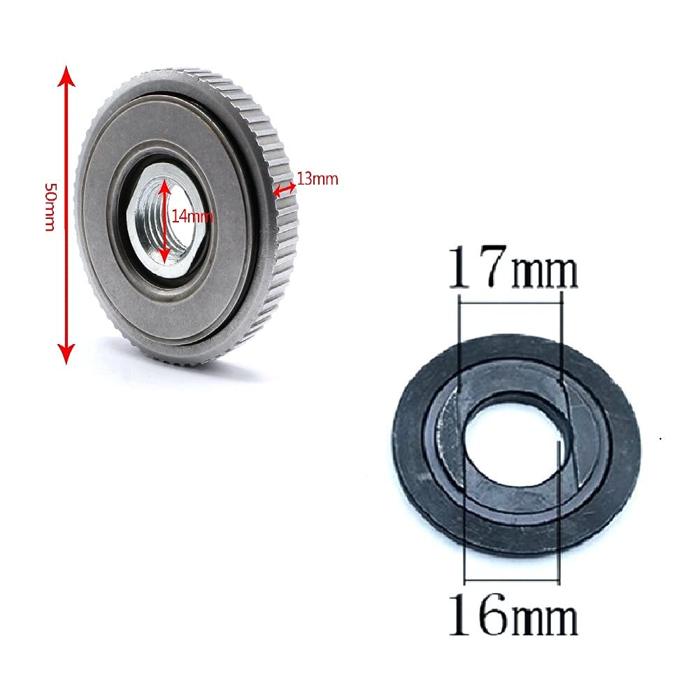 4PCS M14 Angle Grinder Locking Plate Chuck Set - SDS Quick Release Nut Clamping Device with Self-Locking Pressure Plate for Secure Blade Changes - Perfect for Metal Cutting, Woodworking & DIY Projects