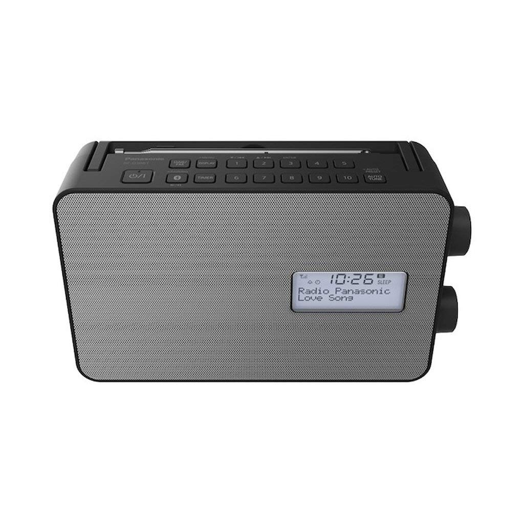 Panasonic RF-D30BTEG-K DAB+ FM Digital Radio with Bluetooth, IPX4 Waterproof, Kitchen Timer & USB Smartphone Charger - Battery & AC Powered, Black - Perfect for Kitchen, Camping & Outdoor Use