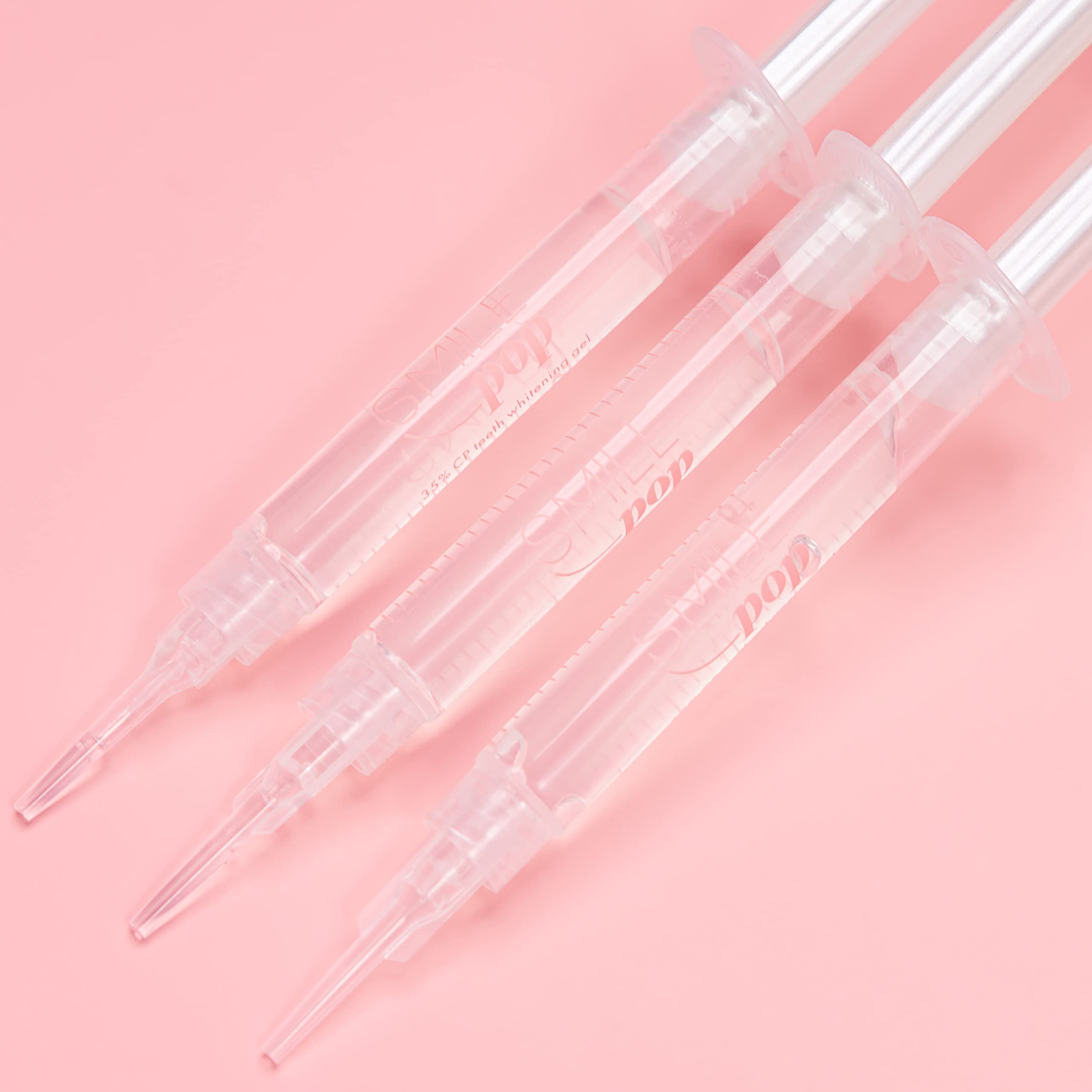Professional Strength Premium Teeth Whitening Gel Syringes - 35% Carbamide Peroxide (3ML) for Removing Coffee, Wine, Smoking & Soda Stains - Dentist-Approved Whitening Treatment for Brighter Smile at Home or Before Special Events - Pack of 3