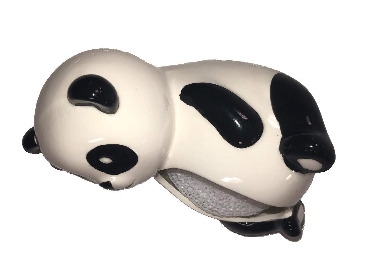 Ceramic Panda Pet Feeder Bowl - Cute Asian Style Cat & Dog Food Dish - Perfect for Home Decor & Gift Giving (Ideal for Small Pets, Kittens & Puppies)