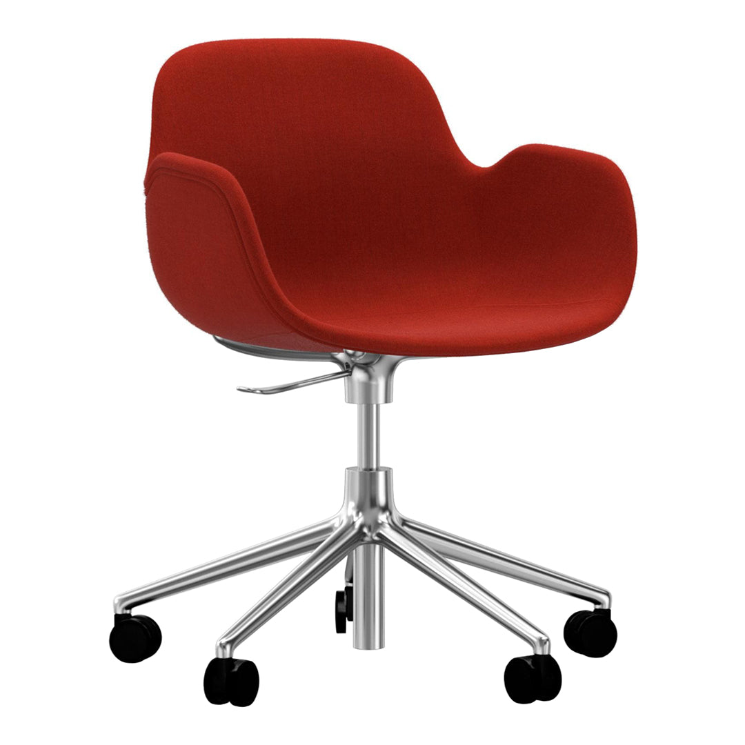 Ergonomic Form Armchair with 5W Swivel Base & Gas Lift Mechanism - Upholstered Office Chair for Home & Workspace Comfort