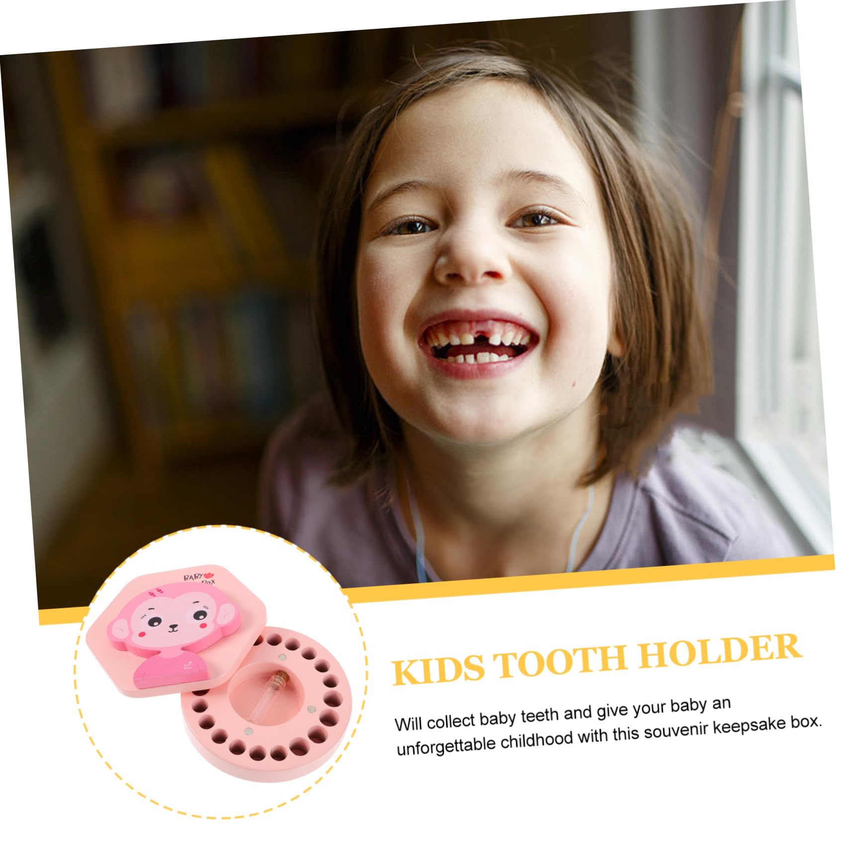 Levemolo Wooden Baby Teeth Keepsake Box - First Tooth Holder for Boys and Girls - Perfect Baby Shower Gift & Milestone Organizer (Great for Newborns, Toddlers & Memory Preservation)