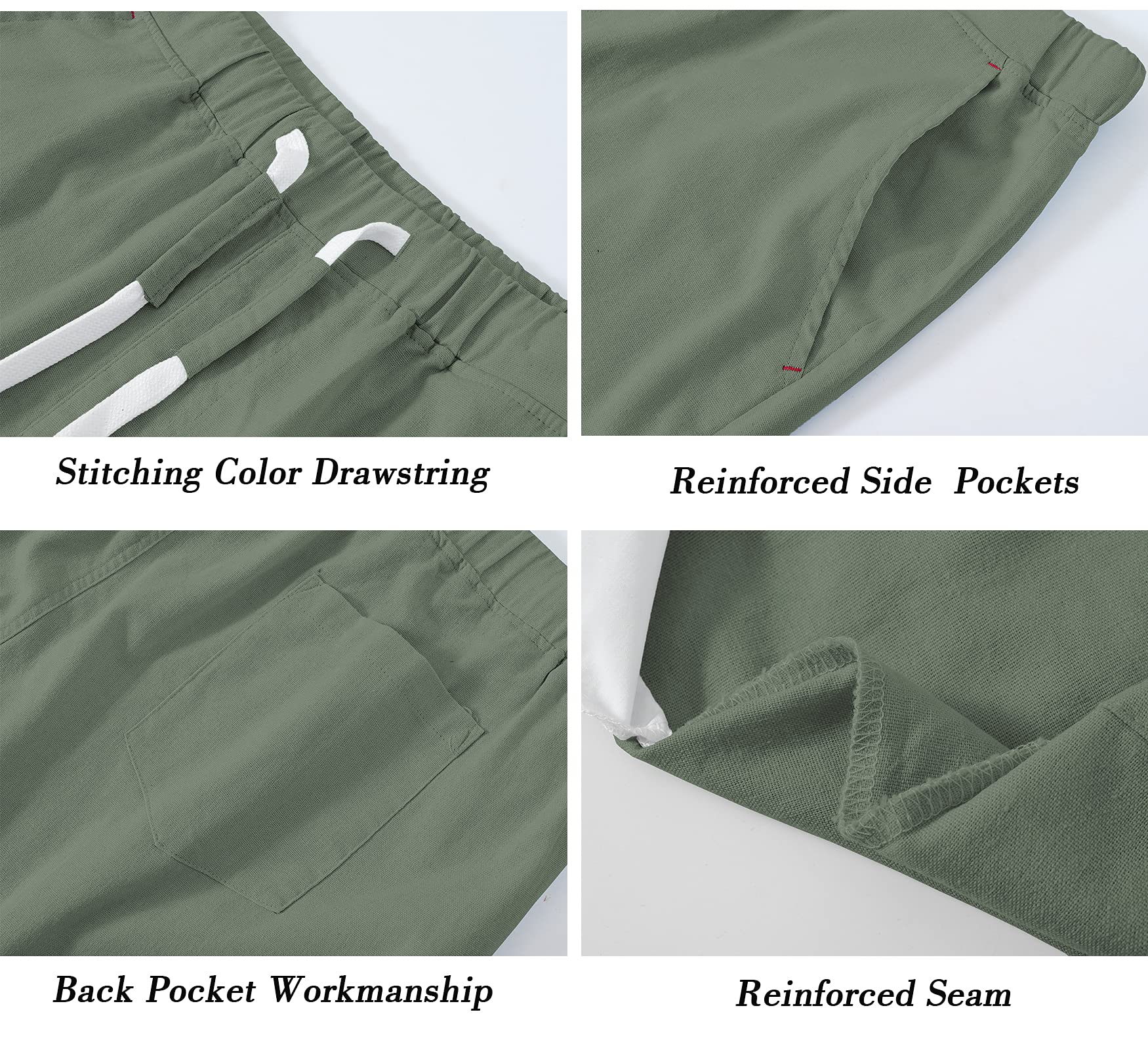YuKaiChen Men's Casual Shorts with Drawstring - Lightweight Breathable Summer Shorts for Outdoor, Gym, and Beach Activities