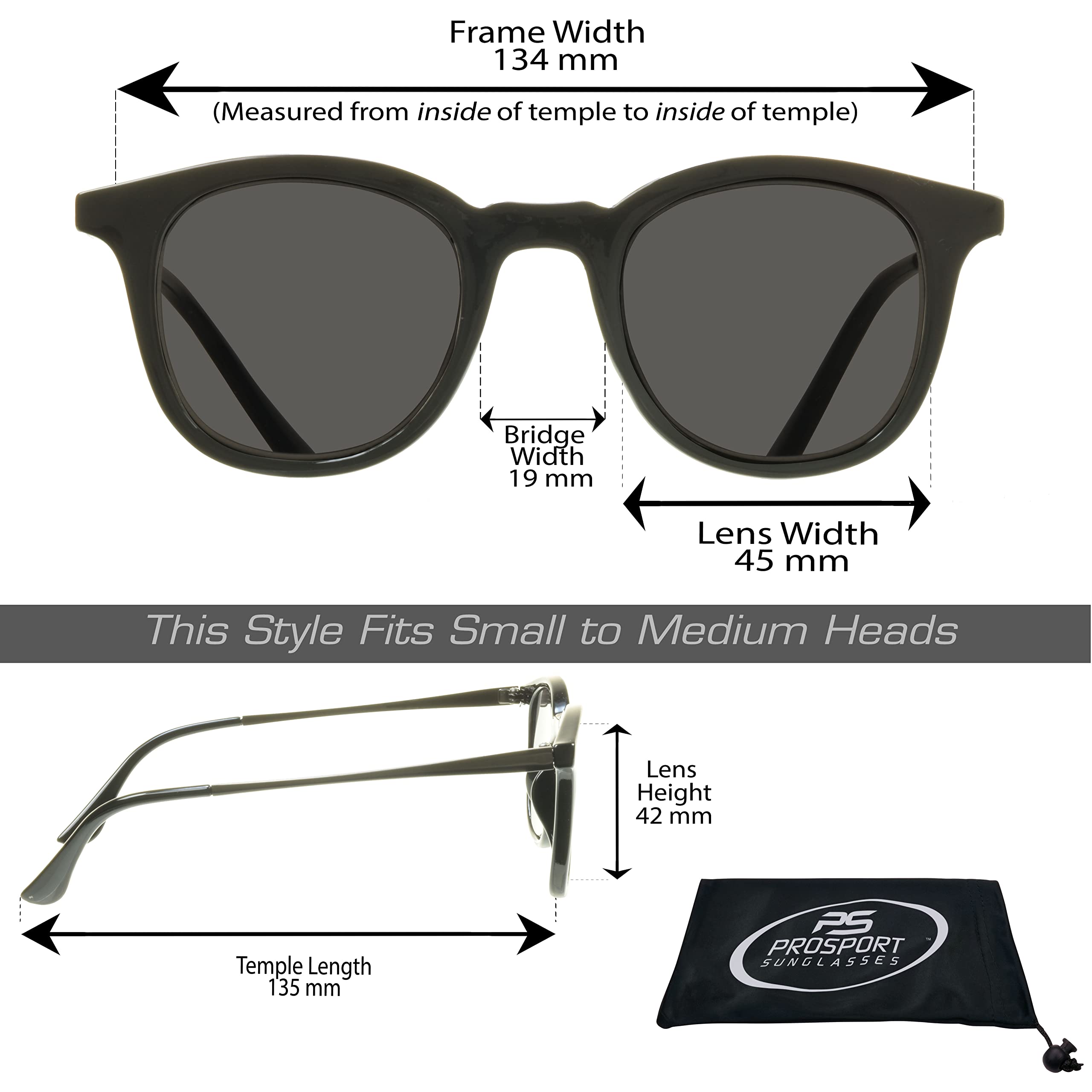 proSPORT Reader Sunglasses for Men & Women - Full Lens No-Line Reading Glasses (Non-Bifocal) - Perfect for Driving, Fishing & Outdoor Activities
