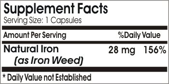 PureControl Supplements Natural Iron 28mg - 100 Capsules of High Potency Iron Supplement for Energy & Vitality | Supports Healthy Blood & Oxygen Circulation | Ideal for Athletes, Vegans & Iron Deficiency