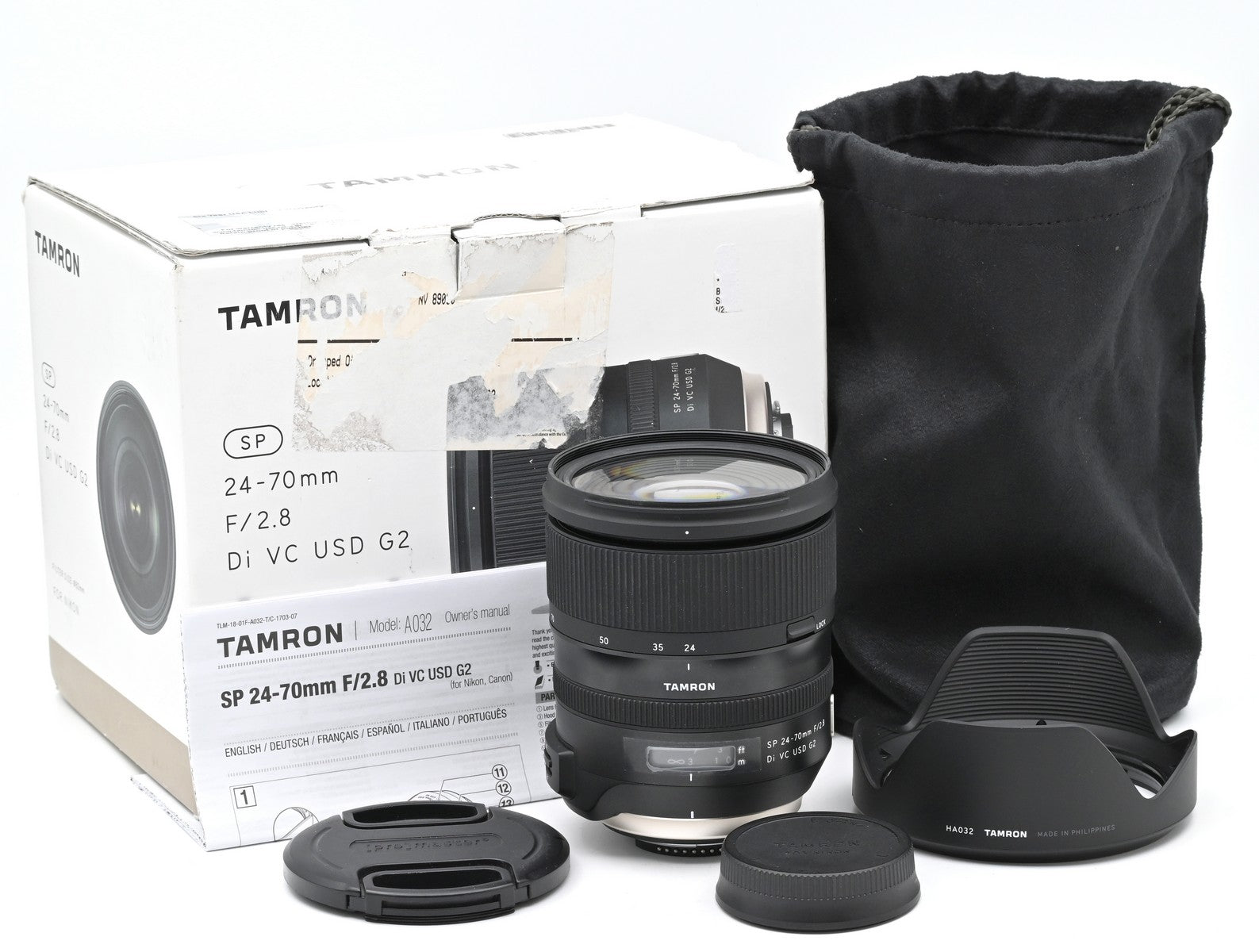 Tamron SP 24-70mm f/2.8 Di VC USD G2 Lens for Nikon - Excellent Open Box Condition - Perfect for Portrait, Wedding & Event Photography