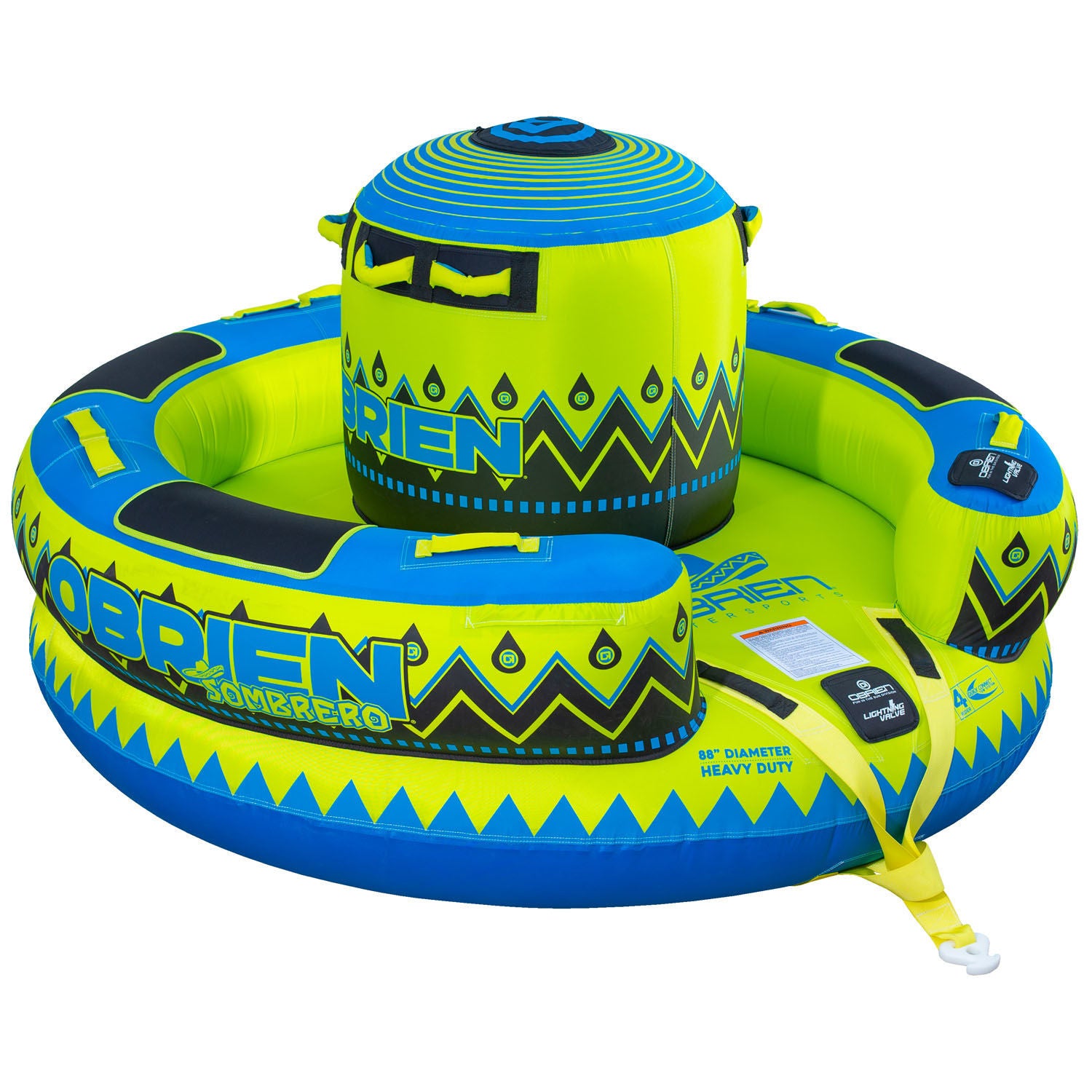O'Brien Sombrero 4 Rider Towable Tube - Inflatable Water Tube for Boating, Lake & Beach Fun - Perfect for Family & Friends Outings