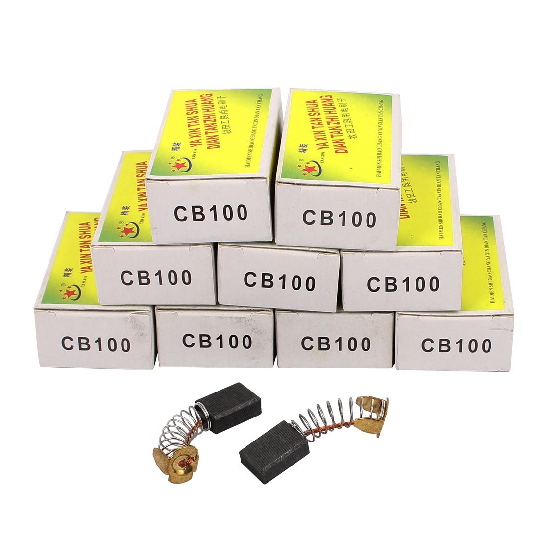 10 Pairs Carbon Brushes 15x10x6mm for Power Tools & Electric Motors - Compatible with Generic Accessories - Ideal for Drills, Sanders, and Grinders