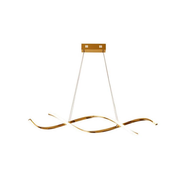 Elegant Gentle Waves Pendant Light - Modern Glass Ceiling Lamp for Dining Room, Kitchen Island & Bedroom Decor