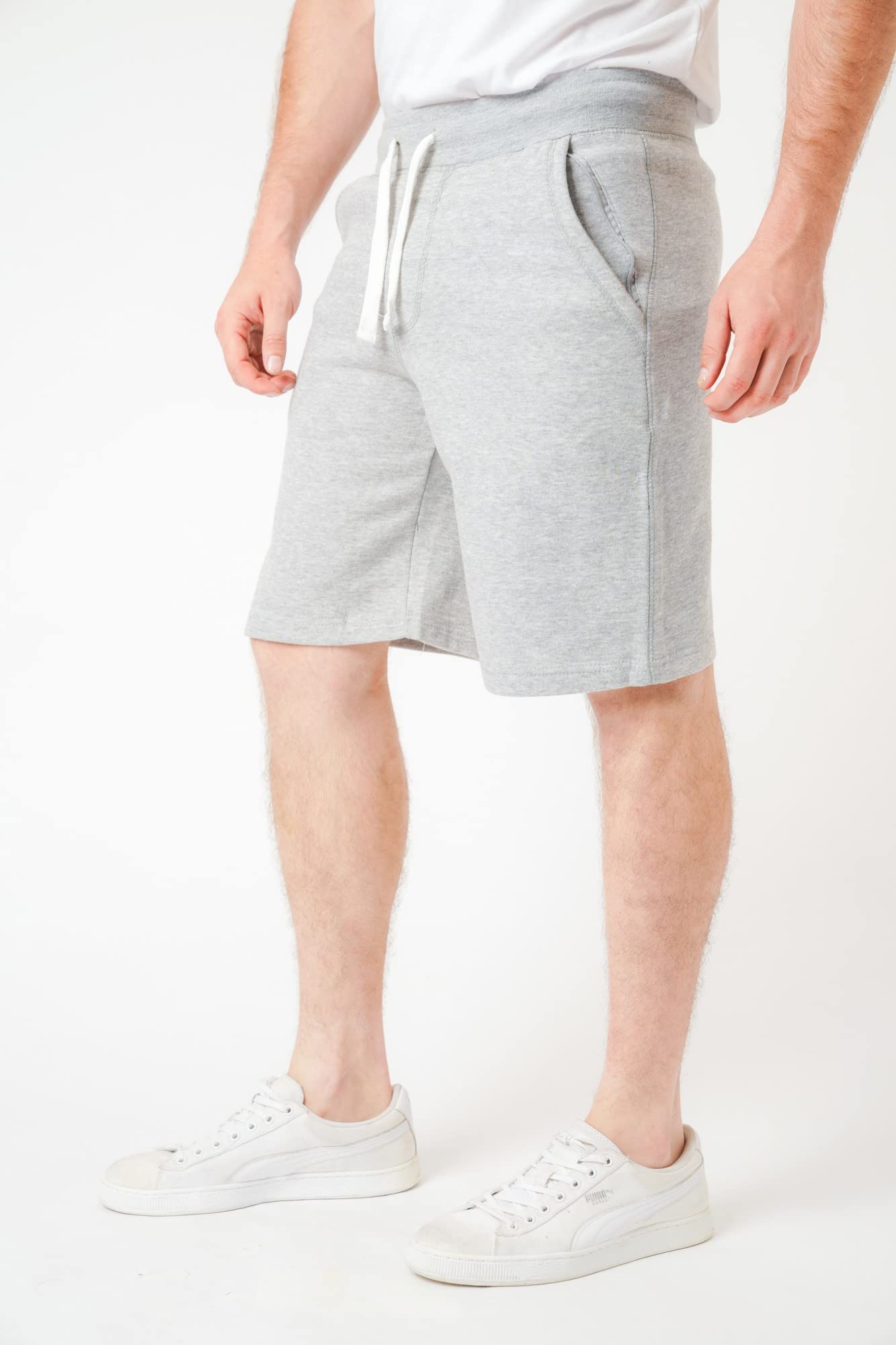 LABEL APPAREL Men's Fleece Jogger Shorts - Soft Casual Gym Workout Shorts with Pockets | Perfect for Running, Lounge & Athletic Wear