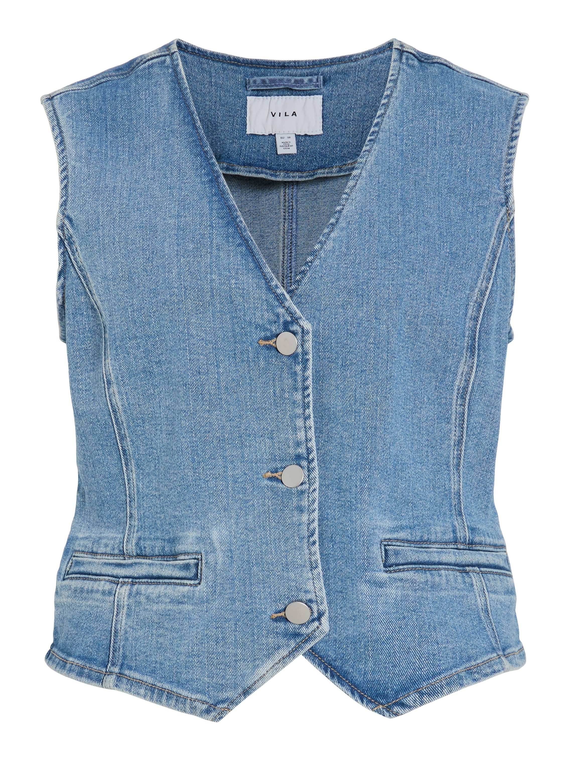 Kira Denim Waistcoat for Women - Light Blue Distressed Wash Vest, Casual Layering Piece for Spring & Fall Outfits | Perfect for Streetwear, Date Nights & Office Casual Looks