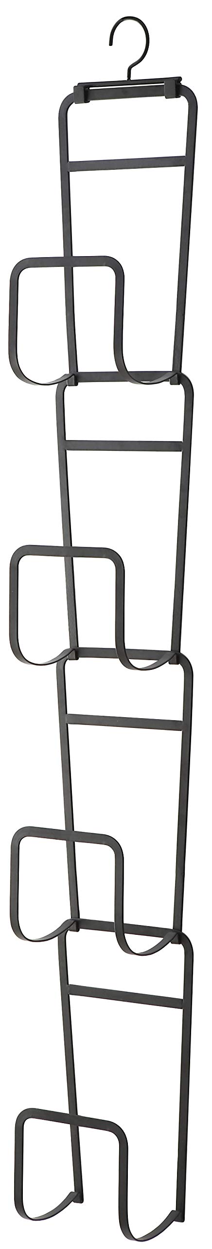 Yamazaki Adjustable Steel Bag Holder - Black | Space-Saving Kitchen Organizer for Trash Bags, Grocery Bags & Recycling Bags