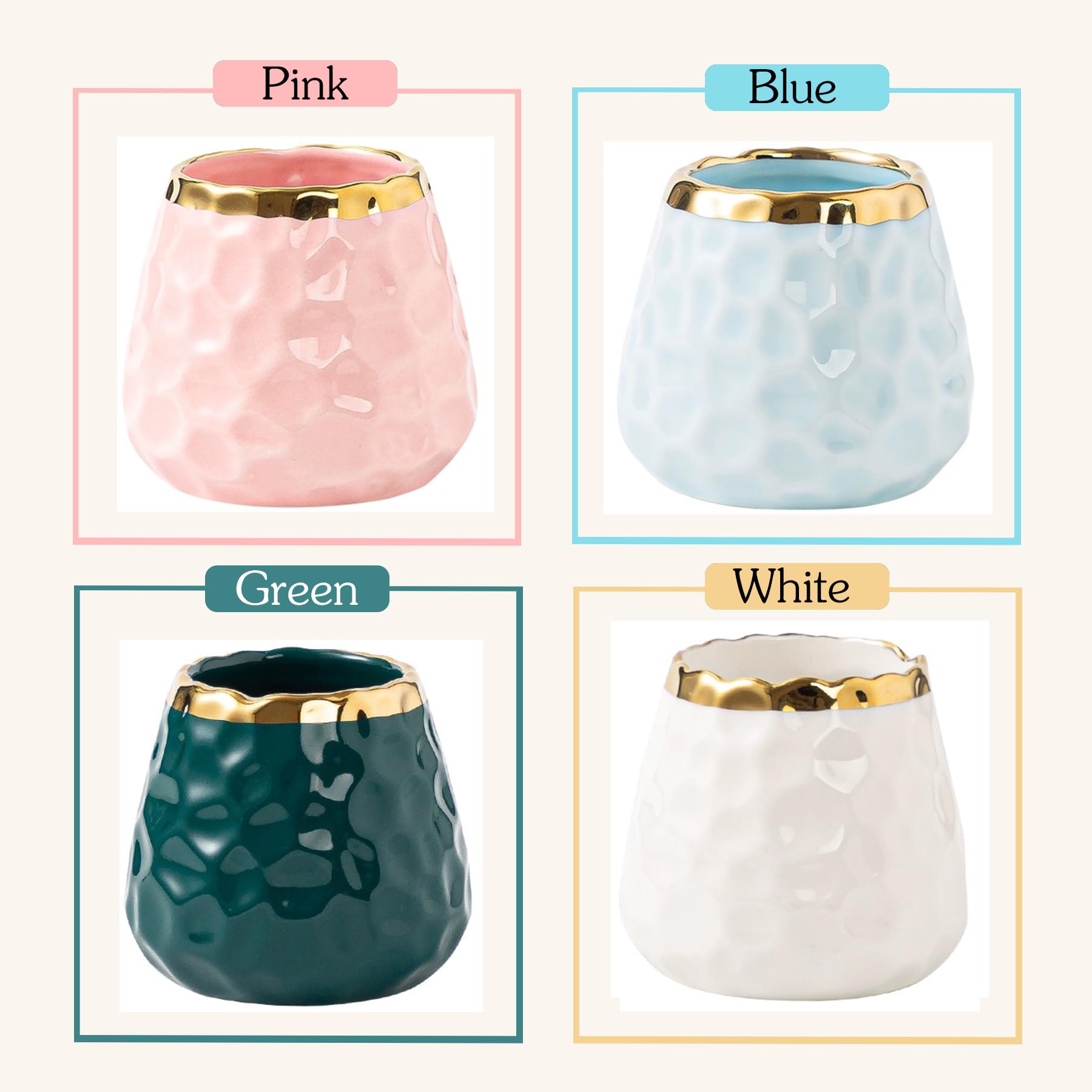 Ceramic Dessert Fork Set - 8 Small Forks for Fruit, Cake & Party (Pink Jar) - Perfect for Camping & Picnics
