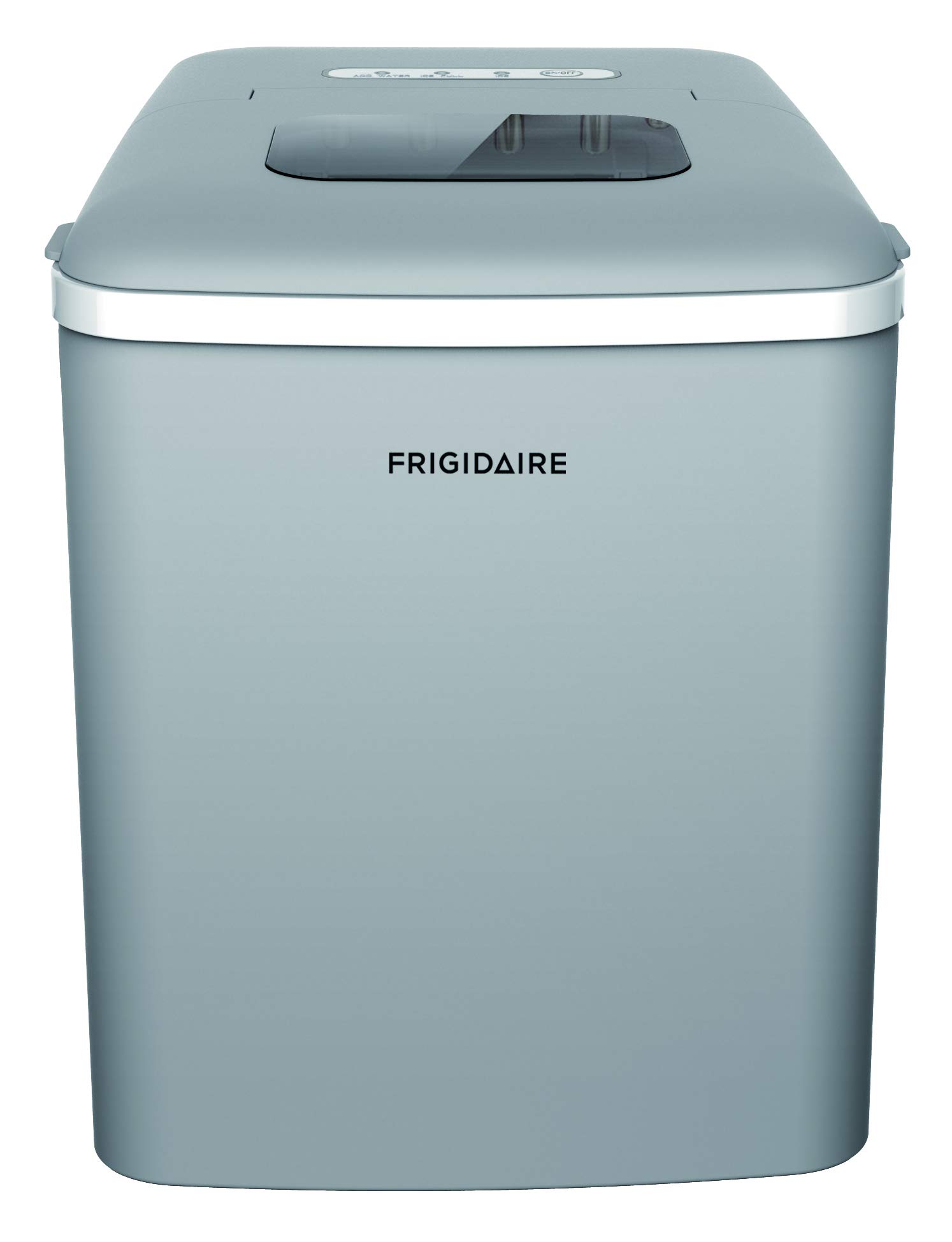 Frigidaire EFIC108-SILVER 26 lb/Day Portable Countertop Ice Maker Machine - Silver | Compact & Efficient Ice Production for Home, Office, Parties & Outdoor Use