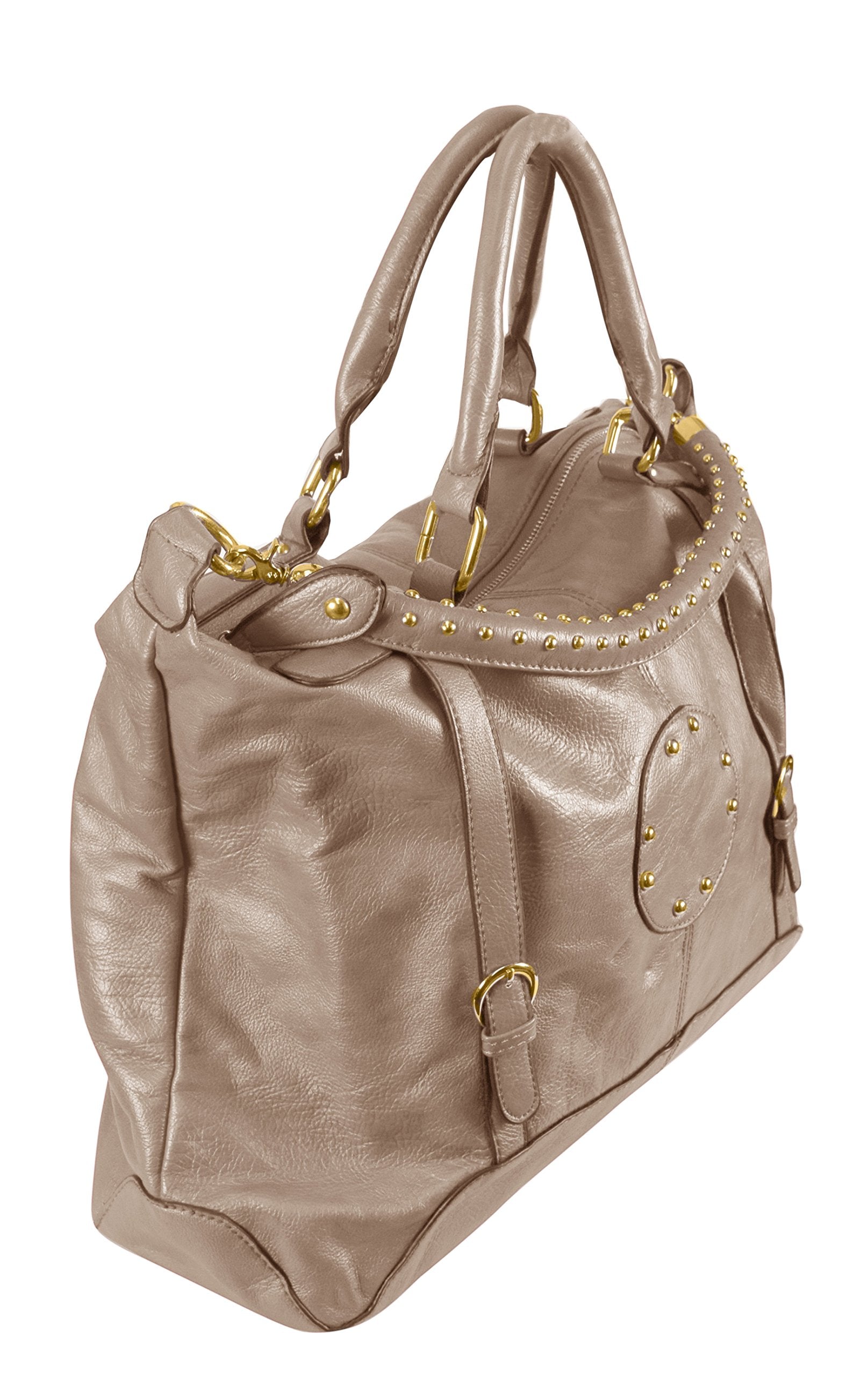 Stylish Women's Handbags with Metal Studded Embellishments & 3-in-1 Multiway Handles - Perfect for Work, Travel, and Everyday Use