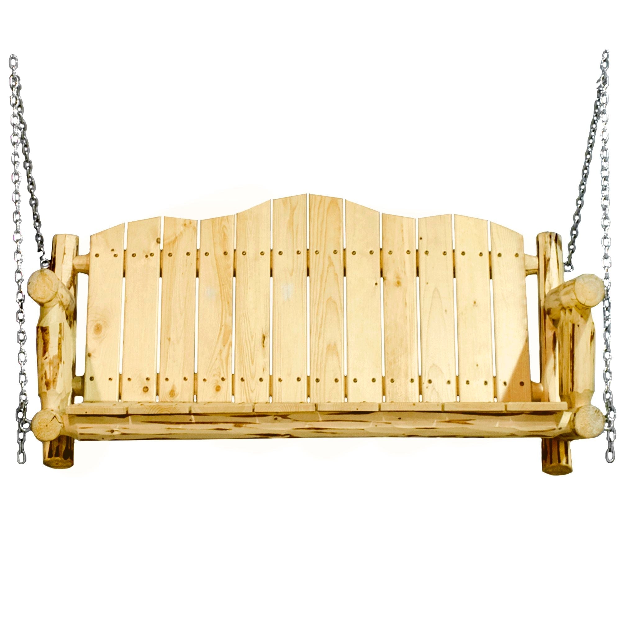 Montana Porch Swing - Heavy Duty Outdoor Hanging Chair for Patio, Garden, Backyard - Weather-Resistant Wooden Swing with Comfortable Cushions - Perfect for Relaxing, Reading & Enjoying Nature