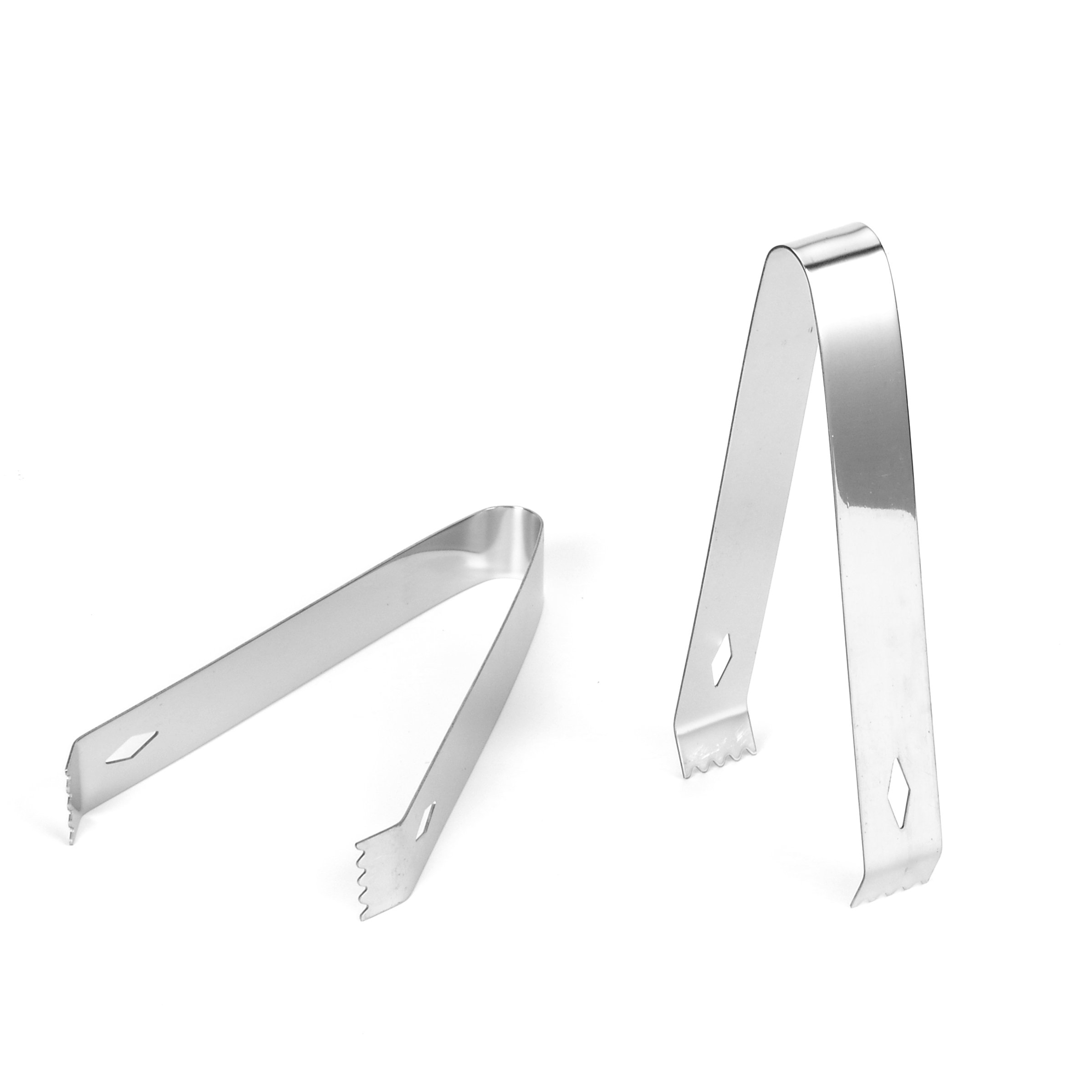 2 Pack Stainless Steel Ice Tongs - 5.9 Inch Food Grade Small Serving Tongs for Ice Bucket, Sugar Cubes, Appetizers - Perfect for Party, Coffee Bar & Home Use (Silver)