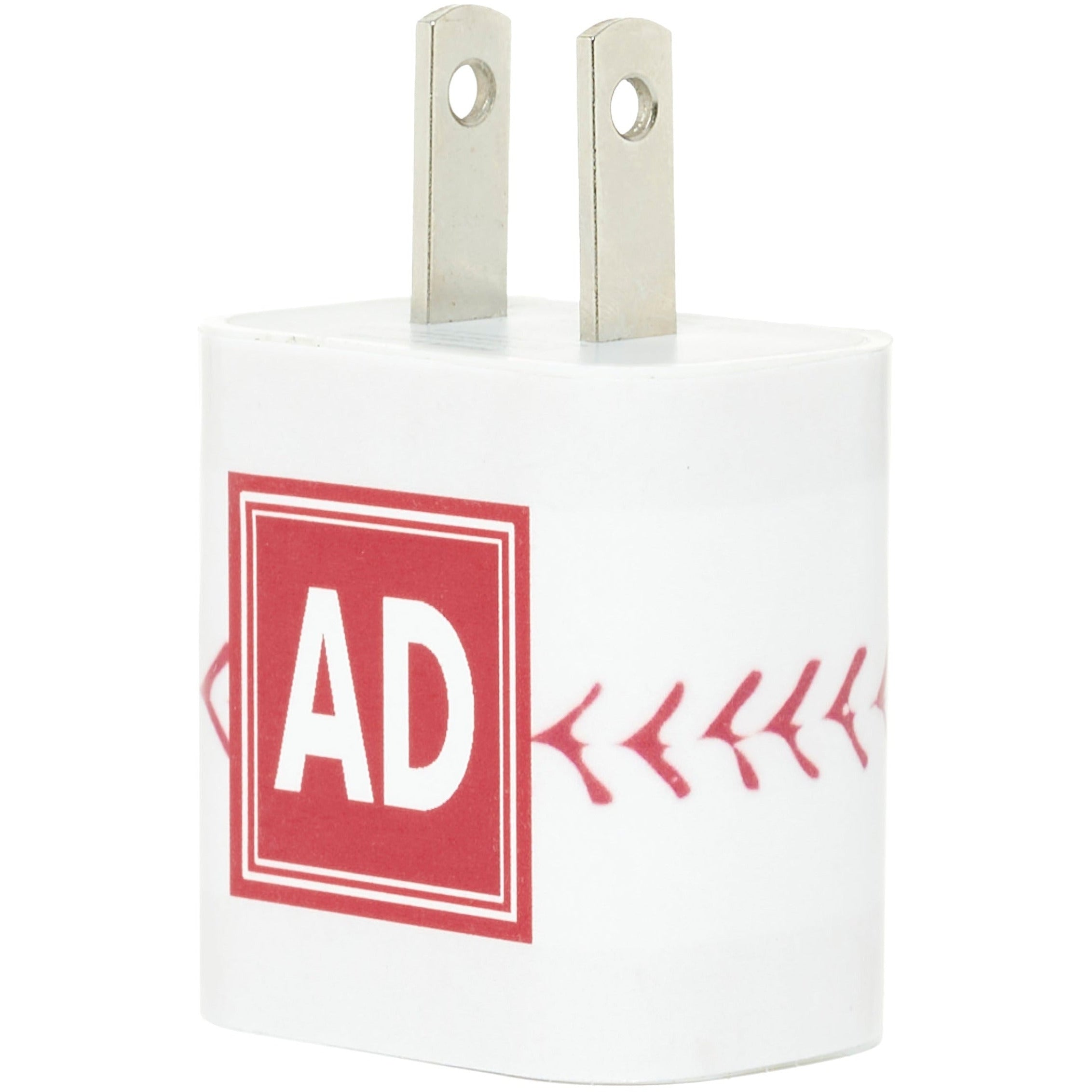 Personalized Monogram Baseball Phone Charger - Custom Wireless Charging Pad for iPhone & Android - Perfect Gift for Sports Fans & Home Office Use