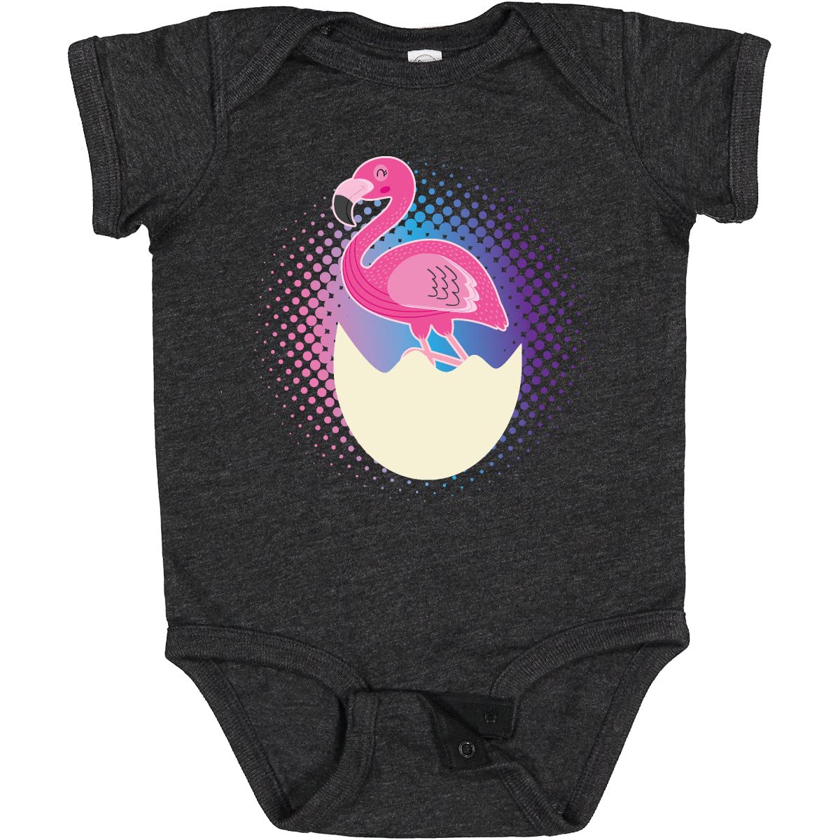 Inktastic Easter Flamingo Egg Hatching Baby Bodysuit - Cute Easter Outfit for Girls, Toddler & Infant Easter Party, Photo Shoot & Spring Celebration