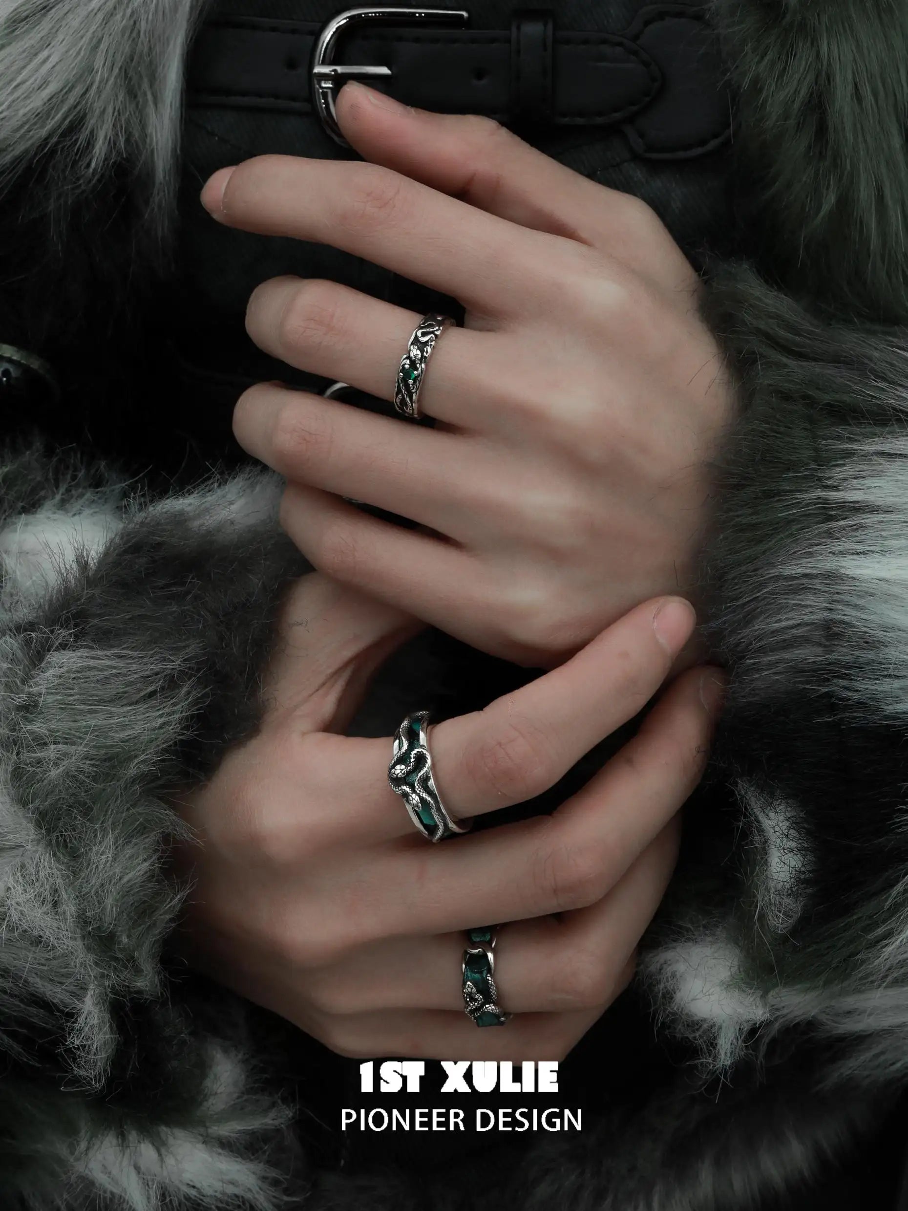 S925 Sterling Silver Zircon Snake Bite Couple Rings for Women & Men - Perfect for Anniversary Gifts, Valentine's Day & Romantic Occasions